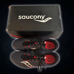 Saucony Racing Metal Spike Athletic Gray/Black New Original Box Cleats Mens 11.5
